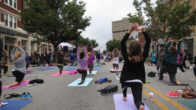 Out on the town: Namaste, bulldogs.