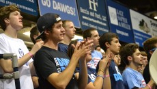 Members of the Dawg Pound watching a game last season. 