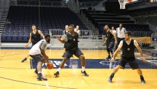 The team practices in Hinkle.