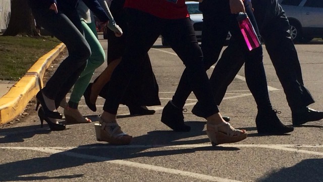 Alpha Chi Omega hosted Walk a Mile in Her Shoes last Saturday to raise awareness for domestic violence.