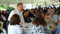 President Danko speaking with faculty and staff
