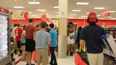 A group of Butler students cheer on their fellow classmates in an Oreo competition. Photo by Amy Street