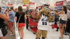 Hink stops traffic with his wonderful dance moves. Photo by Amy Street