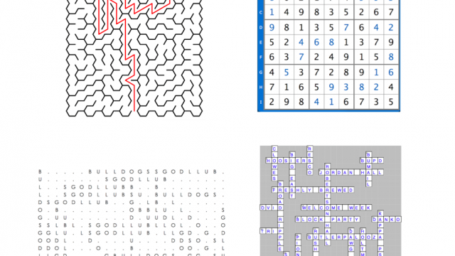 Answers to Collegian puzzles