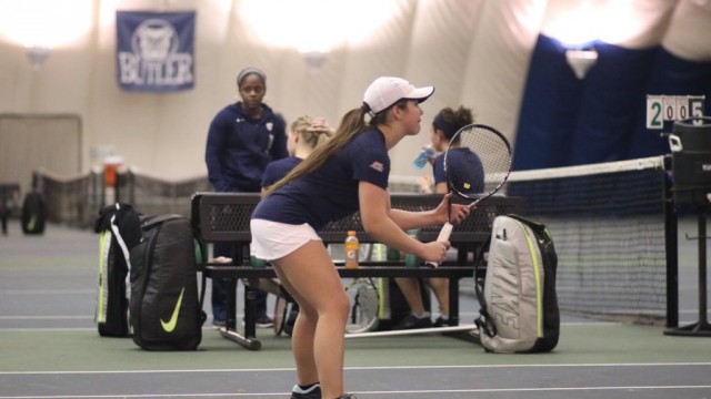 Women’s tennis picks up first win on Valentine’s weekend