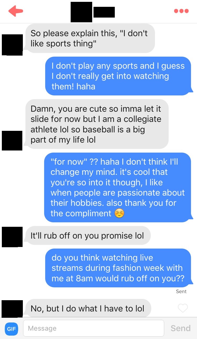 Tinder convo 1