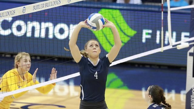 Butler volleyball concludes season with a sweep against DePaul
