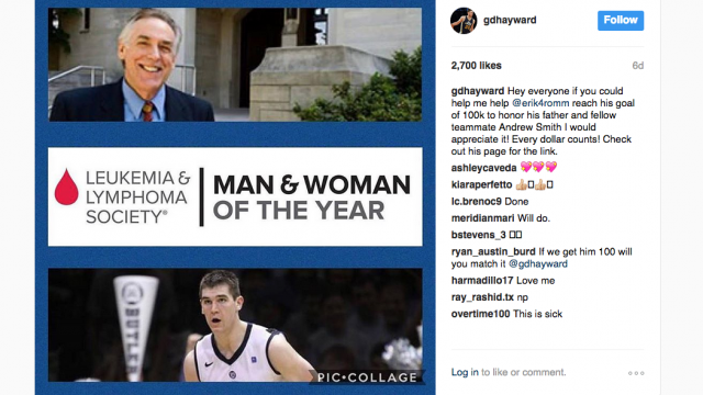 Fans try swaying former Butler star Hayward to stay in Utah