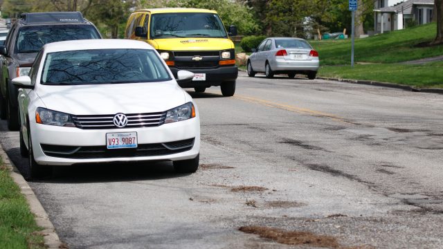 Potholes, cracks affect streets around campus