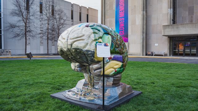 One Butler: The Brain Project statues around campus promote speakers