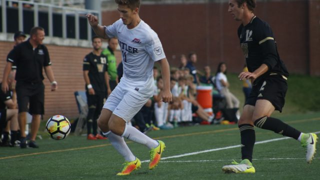 Penalty kick lands Butler men’s soccer double overtime win