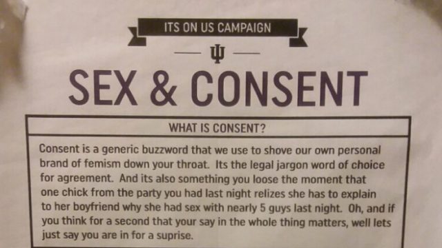 Indiana University students create flyers that mock victims of sexual assault