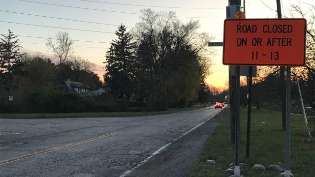Westfield Boulevard closed due to Levee Flood Project Protection