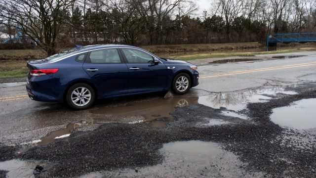 Potholes create hazardous driving for Butler students