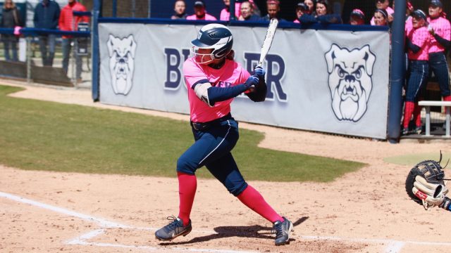 Butler softball splits doubleheader at Indiana
