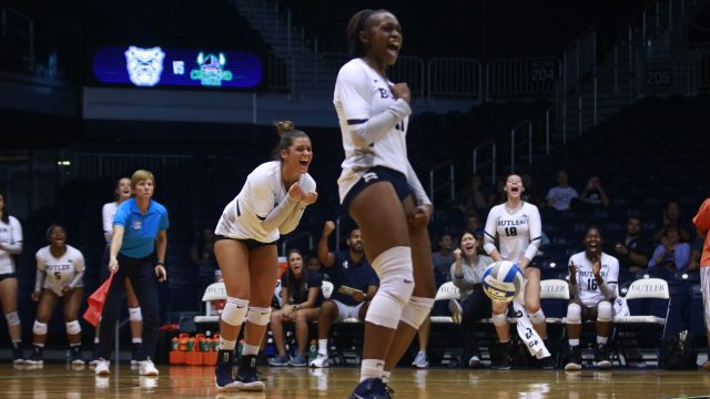 Butler volleyball splits two matches at home