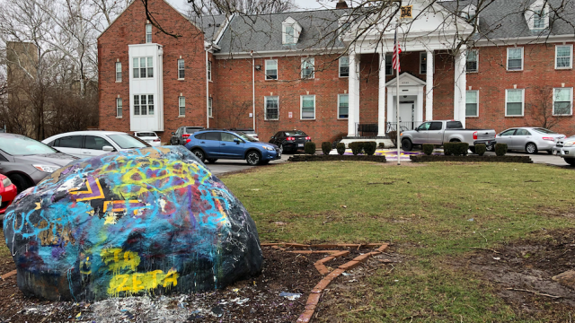 Recent acts of fraternity vandalism containing hate speech spotted at Butler