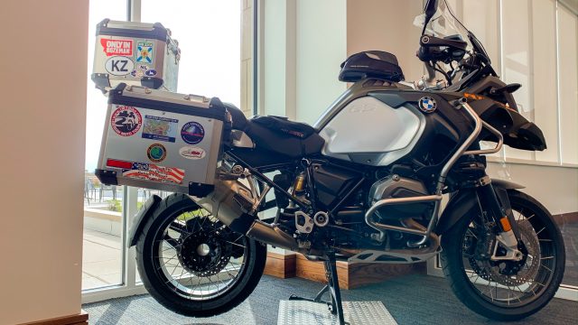 Butler honors Andre B. Lacy with motorcycle on display
