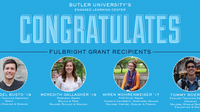 Butler University named top producer of Fulbright U.S. Student Program recipients
