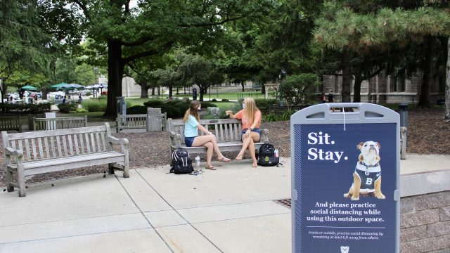 In an effort for students to remain on campus throughout the fall semester, residential living areas persist with social distancing and COVID-19 measures