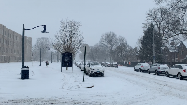 Out of state students deal with snow