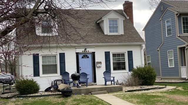 Senior house vignettes: A mouse, a porch and a big purple door