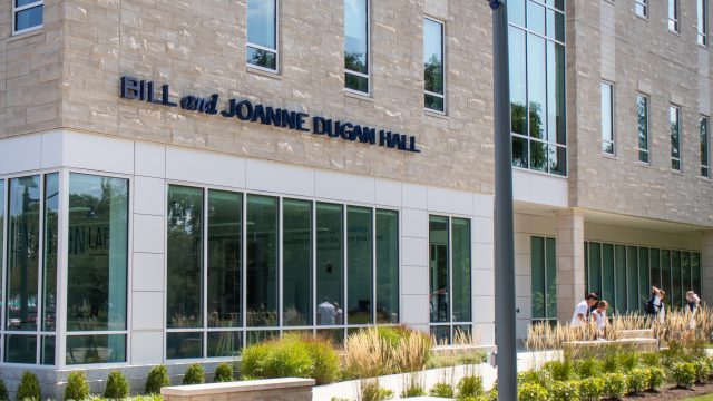 Business building officially named Bill and Joanne Dugan Hall