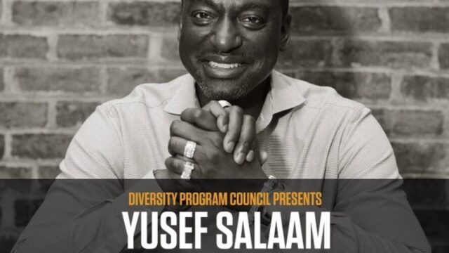Yusef Salaam speaks on campus