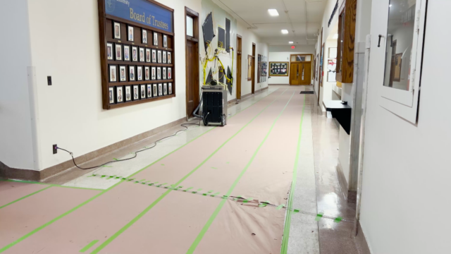 Winter weather affects campus buildings