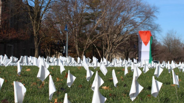 Student leaders and local organizers gathered for a vigil and memorial on campus