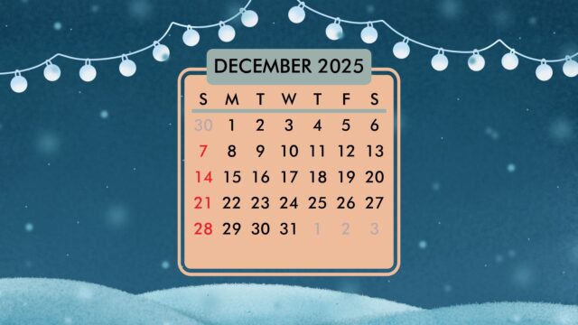 December events calendar