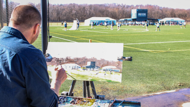 ‘I can’t believe I get to do this’: Justin Vining’s path to becoming Butler’s official painter